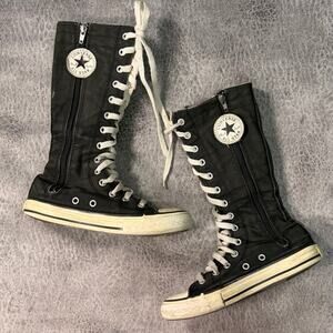 Converse All Star Kids Knee High Black Sneakers